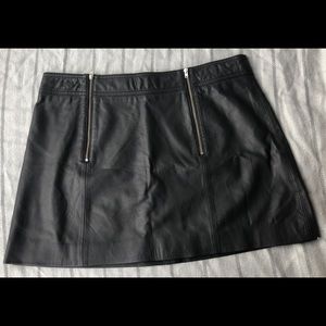 Madewell Leather Mini Skirt